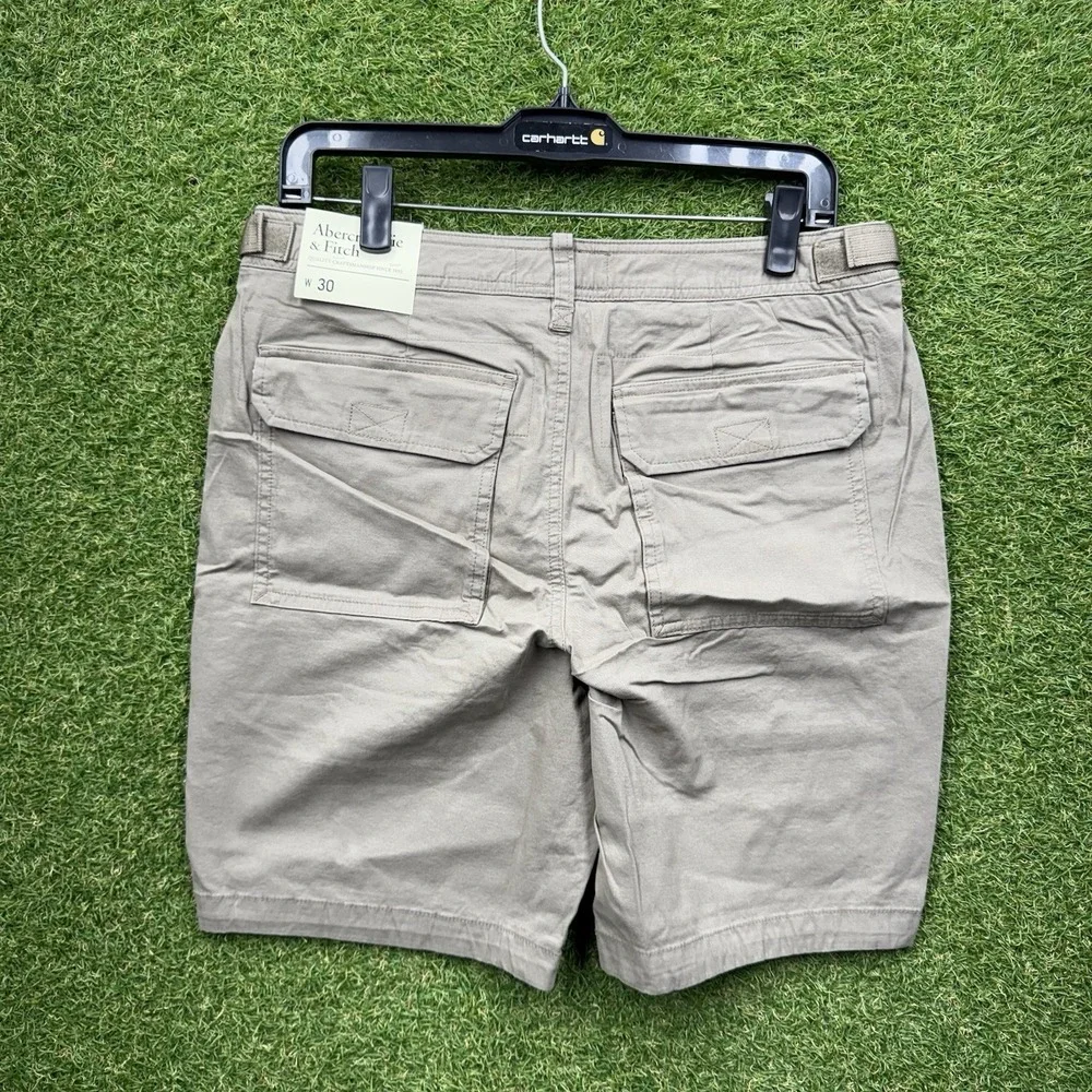 Abercrombie & Fitch Cargo Shorts Mens 30  Paratrooper Military Vtg Y2K Khaki